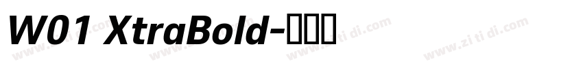 W01 XtraBold字体转换